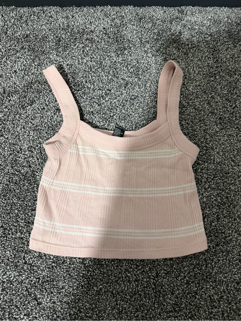 Forever 21 Blush Pink Ribbed Stripe Tank